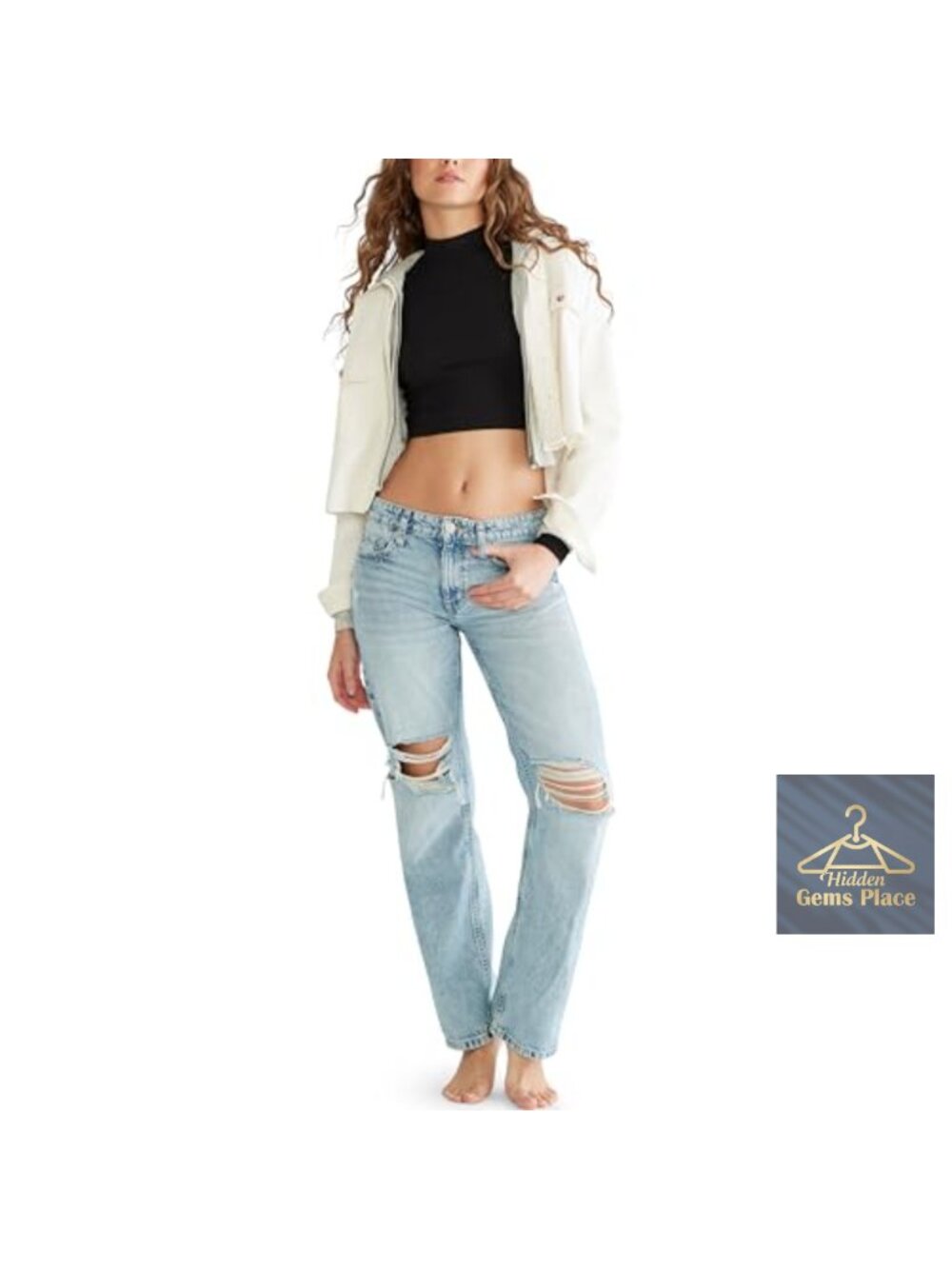 Aeropostale Women's Low Rise Baggy Jeans 90s Relaxed Straight Leg Recycled